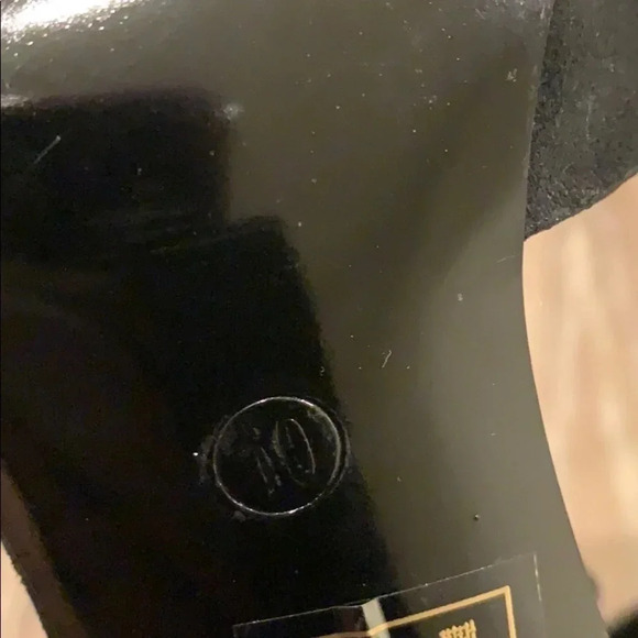 Ankle Tie Pointed Toe Black Chunky Heels Size 10 New - Picture 8 of 8